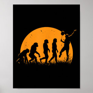 Affiche Evolution Joueur Badminton _ Navette Raquette
