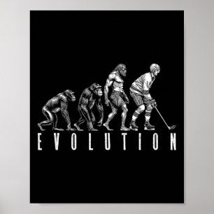 Affiche Évolution joueur de hockey sur glace homme drôle s
