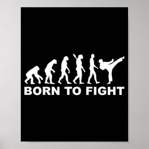 Affiche Évolution née pour combattre le Karaté