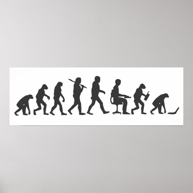 Affiche Evolution of Man Laptop (Devant)