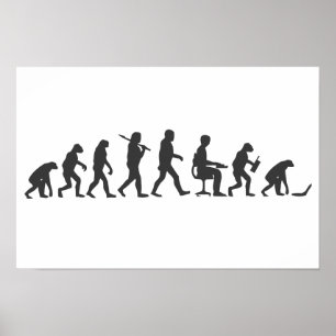 Affiche Evolution of Man Laptop