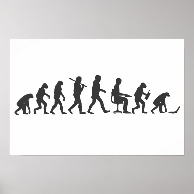 Affiche Evolution of Man Laptop (Devant)