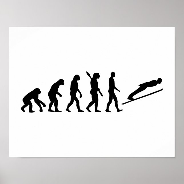 Affiche Evolution ski saut (Devant)