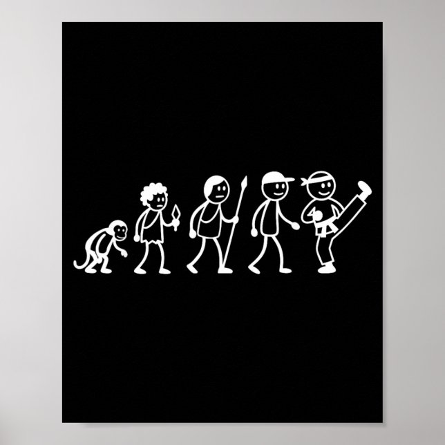 Affiche Évolution Taekwondo Karaté Kung-Fu Sports (Devant)