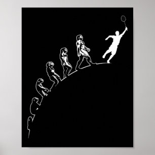 Affiche Evolution Volant de badminton Art Sports
