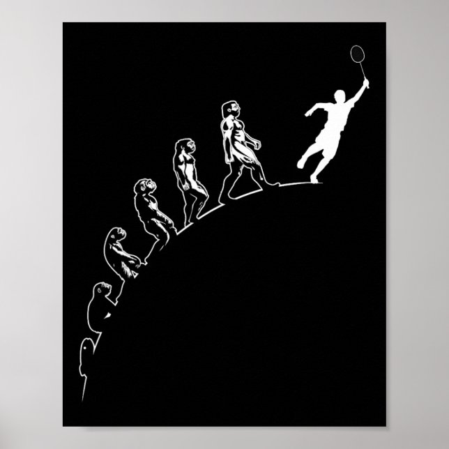 Affiche Evolution Volant de badminton Art Sports (Devant)