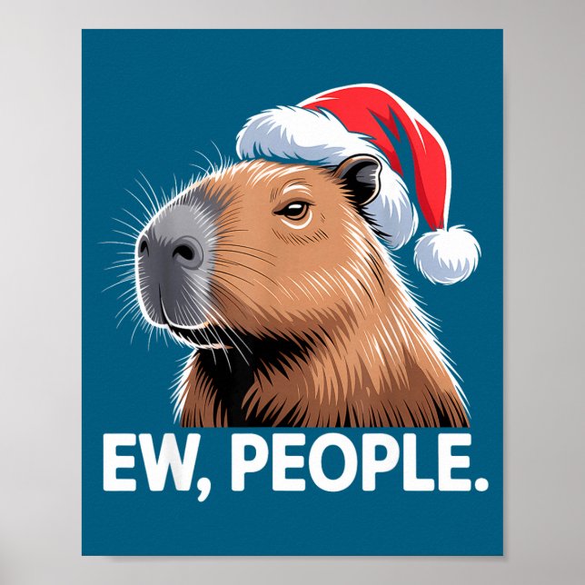 Affiche Ew People Capybara Christmas Humor  (Devant)
