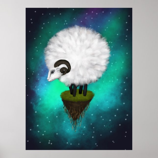 Affiche Ewe céleste : Le pâturage parmi les étoiles (Devant)