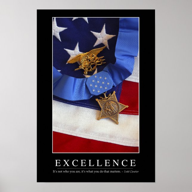 Affiche Excellence : Citation inspirante (Devant)