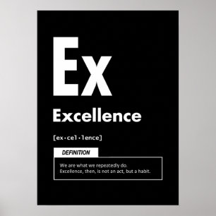 Affiche Excellence - Élément De Succès - Motivation