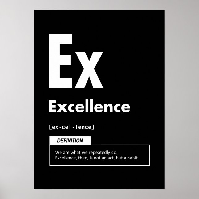 Affiche Excellence - Élément De Succès - Motivation (Devant)