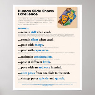 Affiche Excellence humaine de projections de diapositives