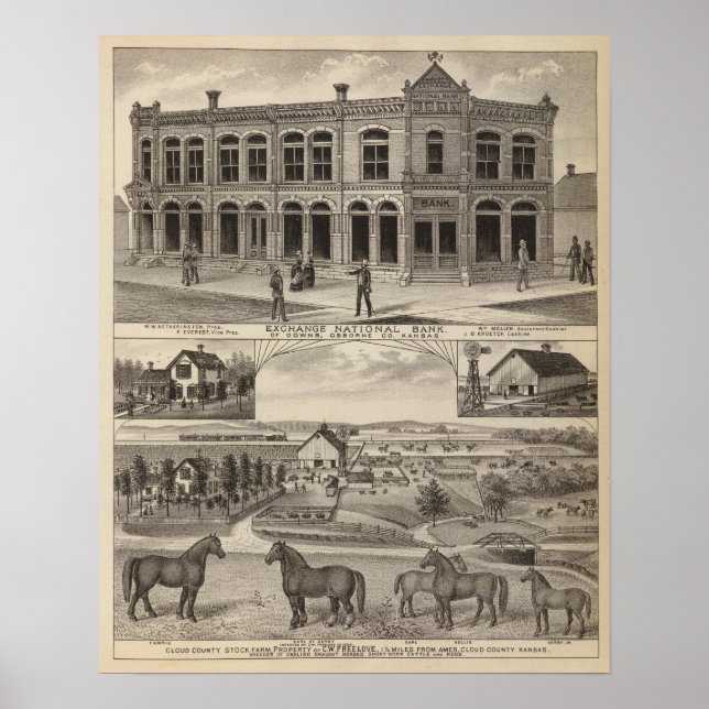 Affiche Exchange Banque nationale des Downs, Kansas (Devant)