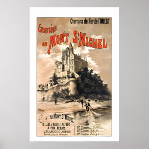 Affiche Excursions à Mont Saint-Michel Normandie France