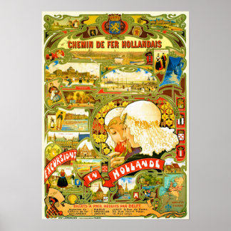 Affiche Excursions à travers la Hollande