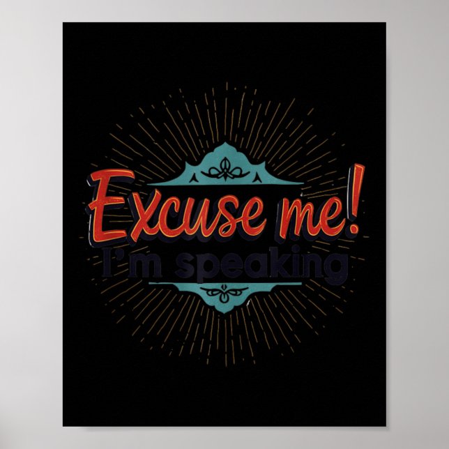 Affiche Excusez-Moi ! Je parle Kamala Mème Design (Devant)