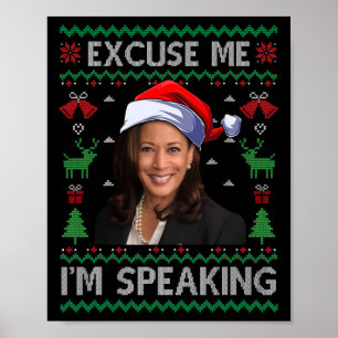 Affiche Excusez-moi Je parle mal Noël Kamala Harri