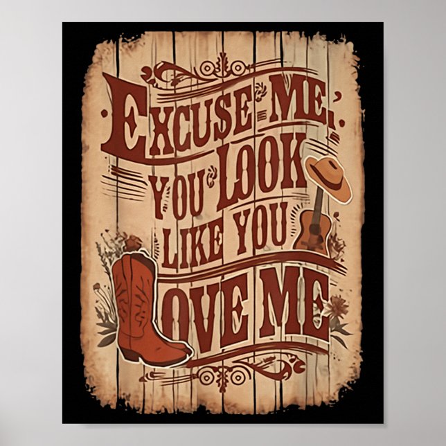 Affiche Excusez-Moi, Vous Avez L'Air De M'Aimer Western (Devant)