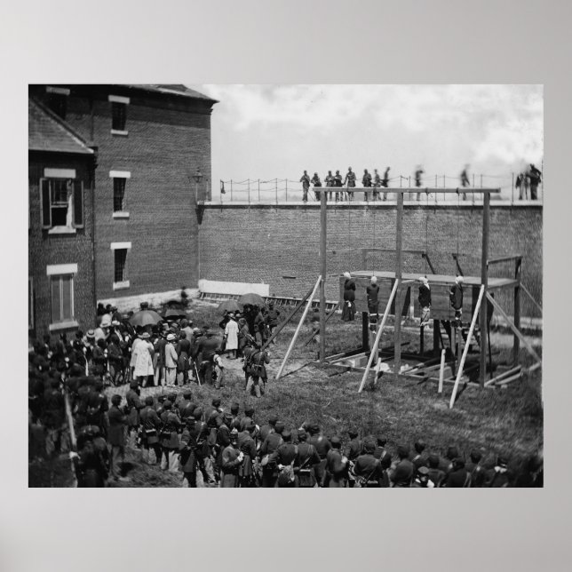 Affiche Exécution de quatre conspirateurs de Lincoln de pe (Devant)