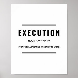 Affiche Exécution   Devis motivationnel