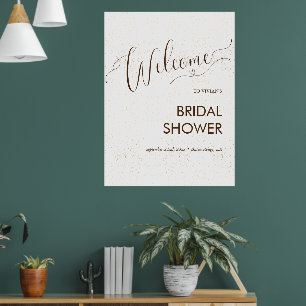 Affiche Exemple de Bienvenue de Fête de Mariage Minimalist