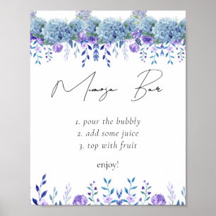 Affiche Exemple Jardin Floral Violet Panneau de la barre M