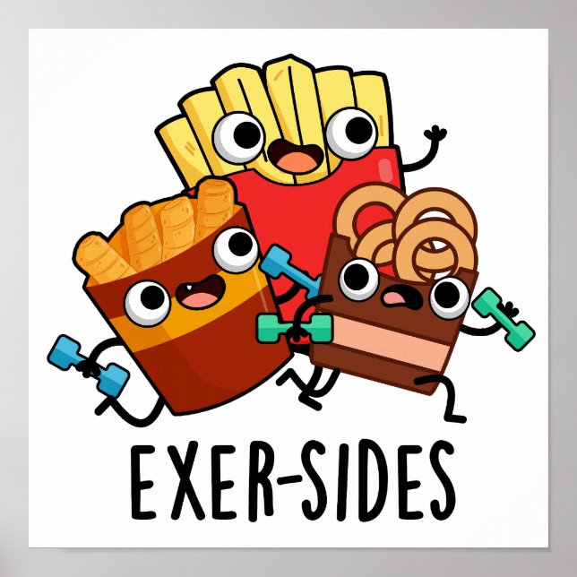 Affiche Exer-sides Jeu de mots drôle sur l'exercice  (Devant)