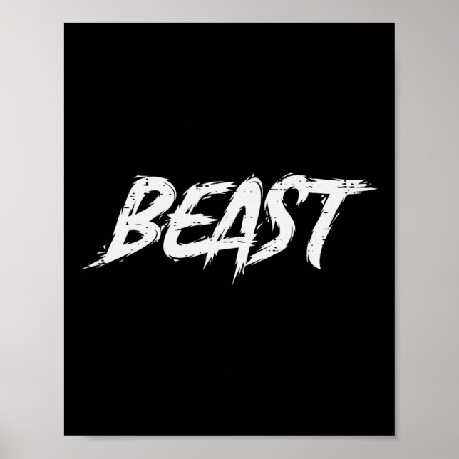 Affiche Exercice Beast Gym Bodybuilding Entraînement Fitne (Devant)