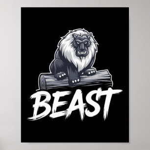 Affiche Exercice Beast Gym Bodybuilding Entraînement Fitne