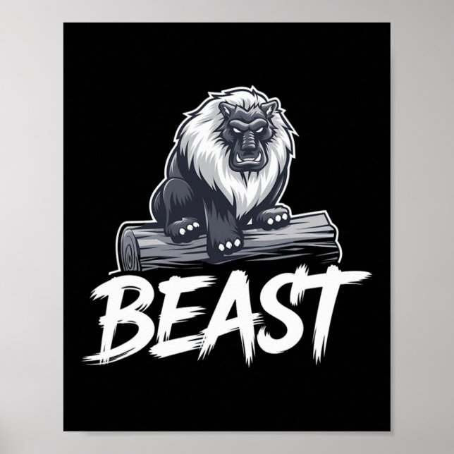 Affiche Exercice Beast Gym Bodybuilding Entraînement Fitne (Devant)