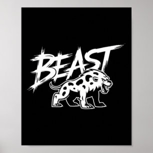 Affiche Exercice Beast Gym Bodybuilding Entraînement Fitne
