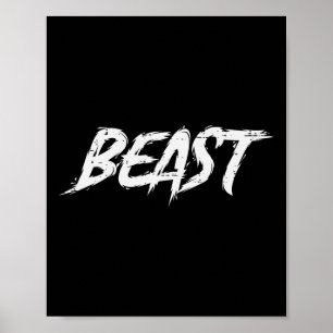 Affiche Exercice Beast Gym Bodybuilding Entraînement Fitne