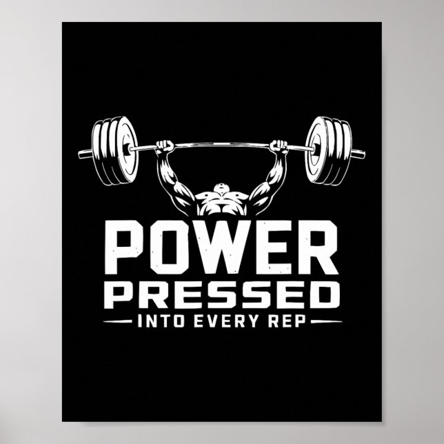 Affiche Exercice Bench Press Bodybuilding Fitness Workout (Devant)
