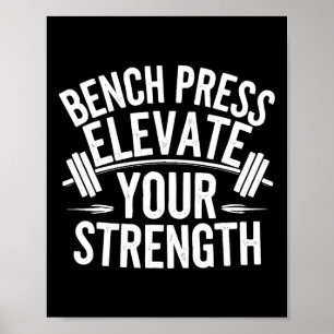 Affiche Exercice Bench Press Bodybuilding Fitness Workout