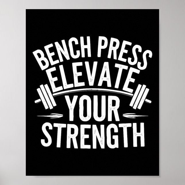 Affiche Exercice Bench Press Bodybuilding Fitness Workout (Devant)