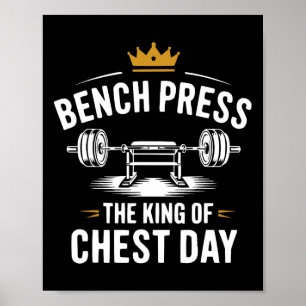 Affiche Exercice Bench Press Bodybuilding Fitness Workout