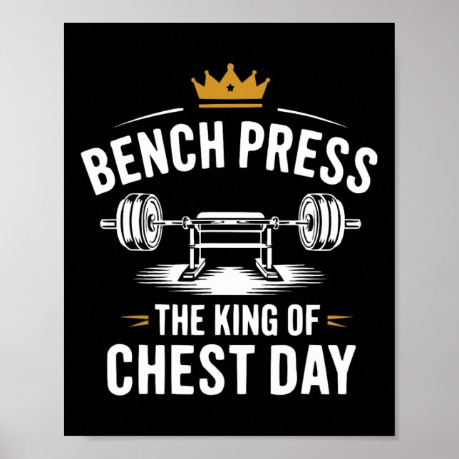 Affiche Exercice Bench Press Bodybuilding Fitness Workout (Devant)