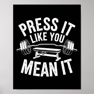 Affiche Exercice Bench Press Bodybuilding Fitness Workout