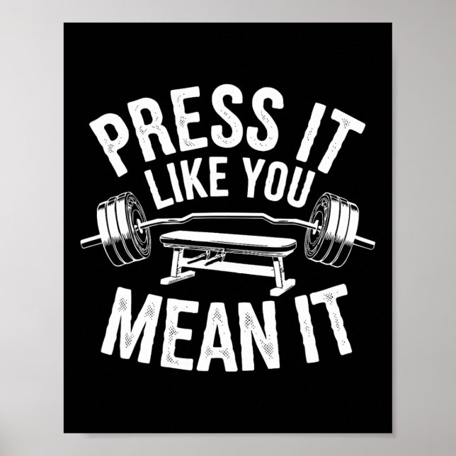 Affiche Exercice Bench Press Bodybuilding Fitness Workout (Devant)