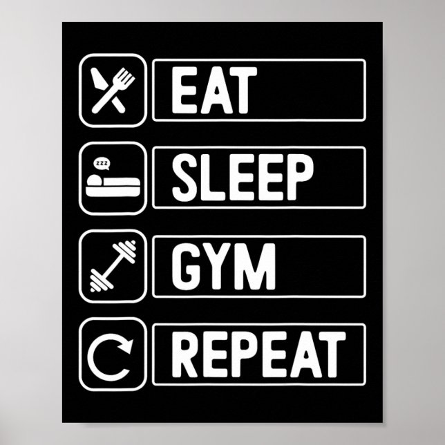 Affiche Exercice Bodybuilding Gym (Devant)