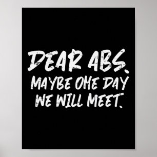 Affiche Exercice Chers Abs Drôle Gymnase Exercice Fitness