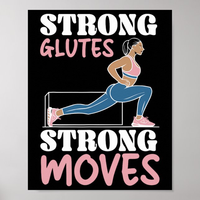 Affiche Exercice de squat bulgare musculation fitness (Devant)
