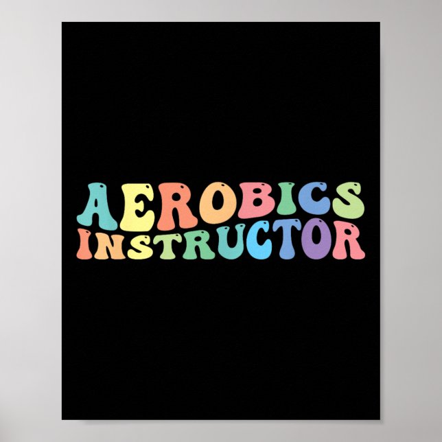 Affiche Exercice d'instructeur d'aérobic Fitness (Devant)