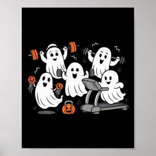 Affiche Exercice Ghost Gym Halloween Shirt Fitness Weig