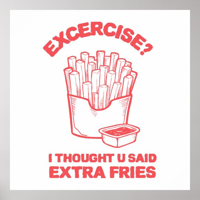 Affiche Exercice Je pensais que tu avais dit des frites su (Devant)