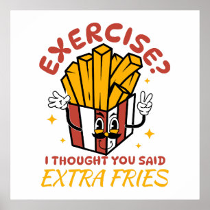 Affiche Exercice Je Pensais Que Vous Avez Dit Des Fries Su