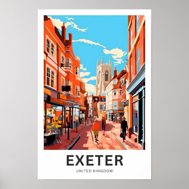 Affiche Exeter Royaume-Uni Imprimer (Devant)