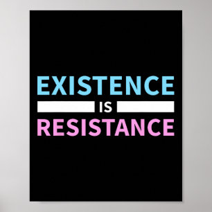 Affiche Existence Est Résistance Trans Droits Lgbt Fierté 