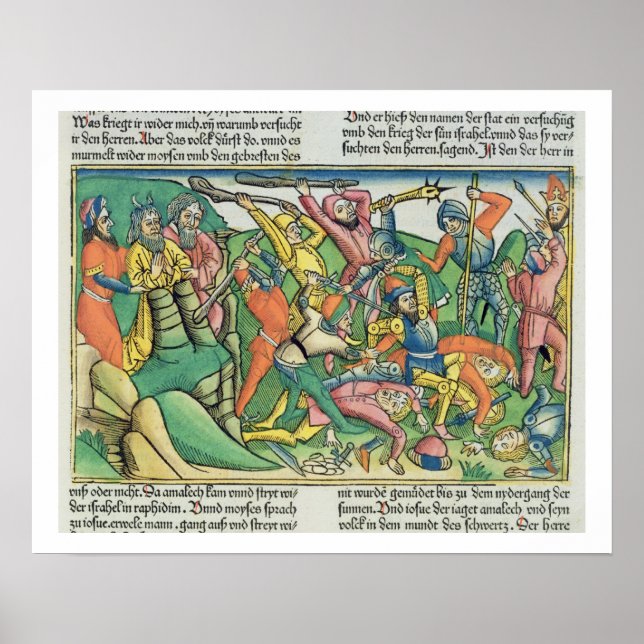 Affiche Exode 17 8-15 Aaron et heures de soutien Les mains (Devant)