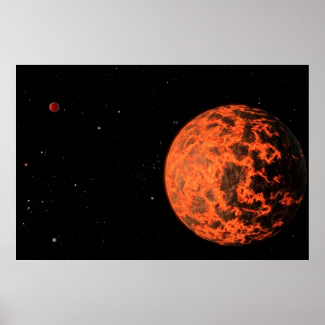 Affiche Exoplanet Ucf-1.01 Orbitant Une Étoile Appelée Gj  (Devant)